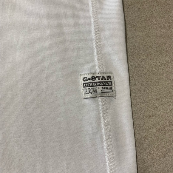White G-Star Raw Short Sleeve T-Shirt - Men’s size Medium - Picture 4 of 6